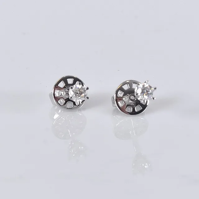 ENSTENSÖRHÄNGEN, 0,17ct, vitguld 18K.