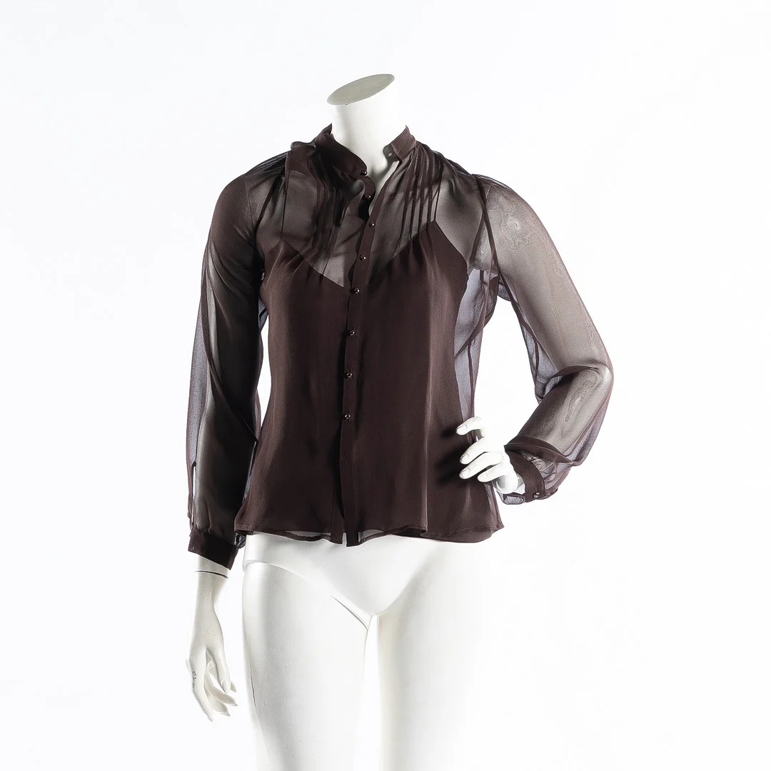 RALPH LAUREN, Blus och linne i siden, storlek US8 (EU40). — Vintage & Designer Fashion — Stockholms Auktionsverk Helsingborg
