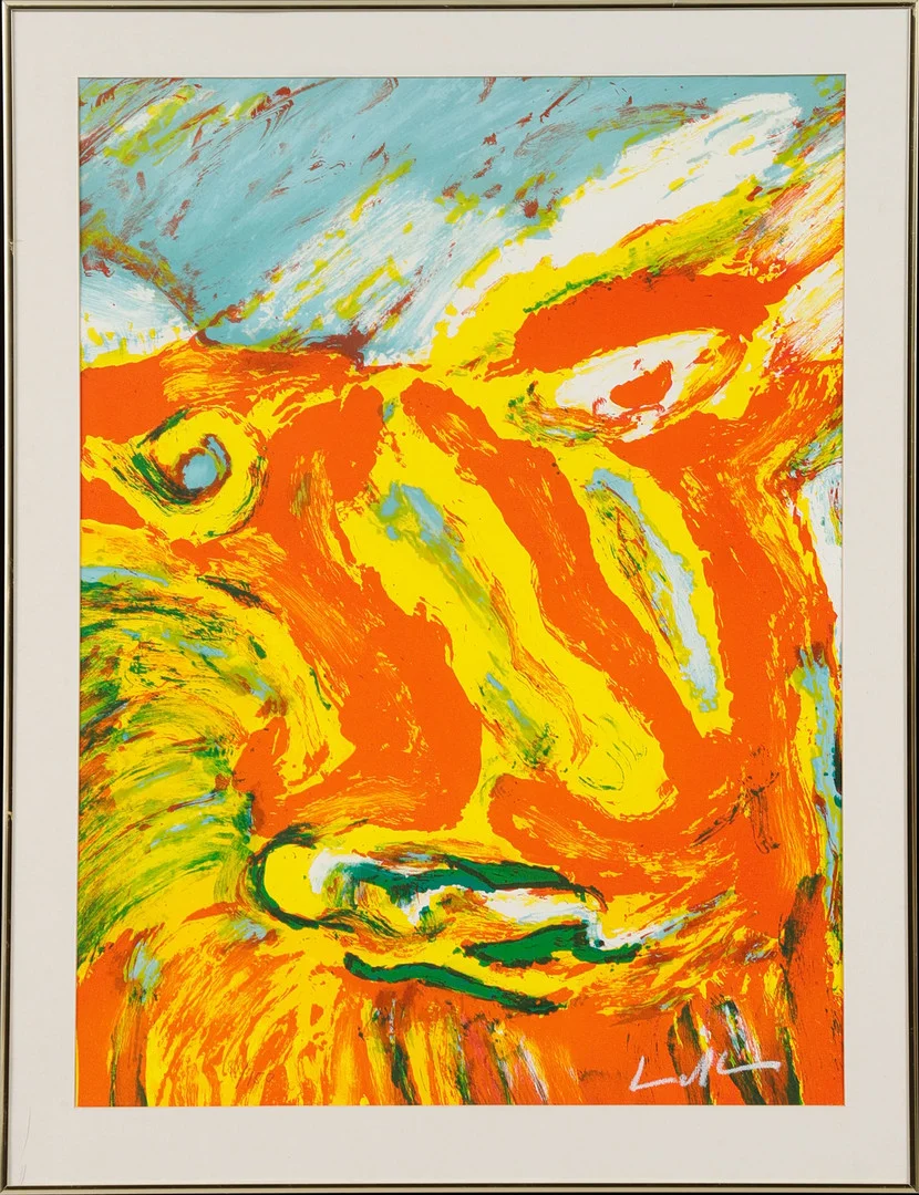 BENGT LINDSTRÖM. Figurkomposition, färglitografi, signerad och numrerad 81/150. — Engravings & Prints — Göteborgs Auktionsverk