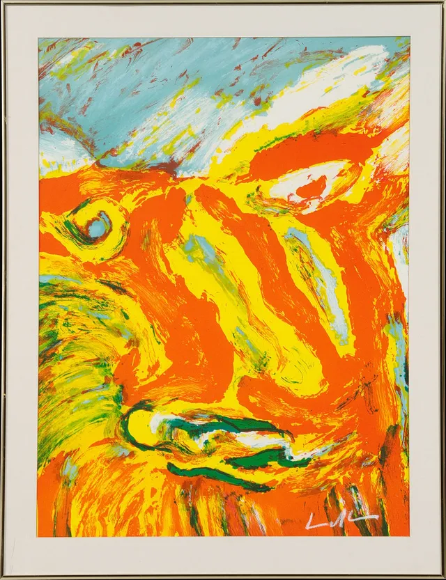 BENGT LINDSTRÖM. Figurkomposition, färglitografi, signerad och numrerad 81/150.