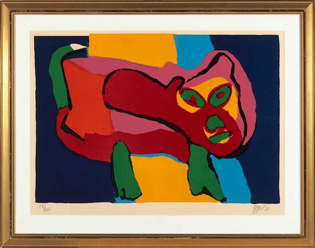 Appel, Karel — Rød katt, 1971 — Kunst/Grafikk — Blomqvist