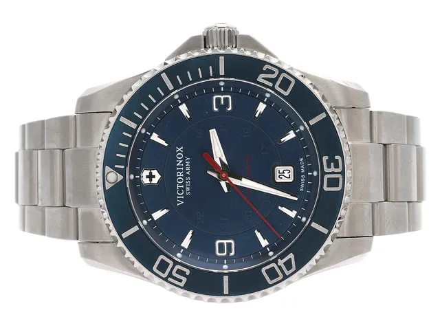 VICTORINOX, Maverick, Swiss Army, Cal ETA 2824-2, Ref nr. 241706, Serie nr. 151015194, herrur, 43 mm, stål, automatisk, safirglas, datum, glasbaksida, originallänk, viklås, Ref nr. VN1509, cert, november 2016, box, ytterkartong.