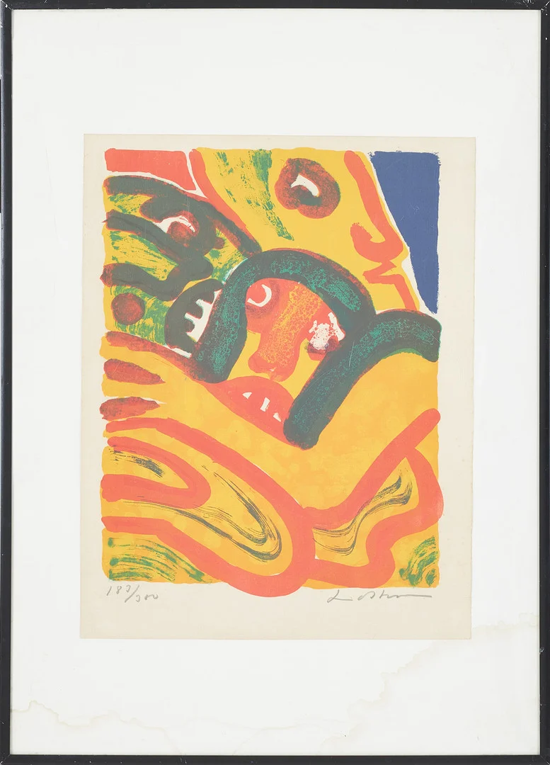BENGT LINDSTRÖM. Abstrakt komposition, färglitografi, signerad samt numrerad. — Engravings & Prints — Stockholms Auktionsverk Sickla