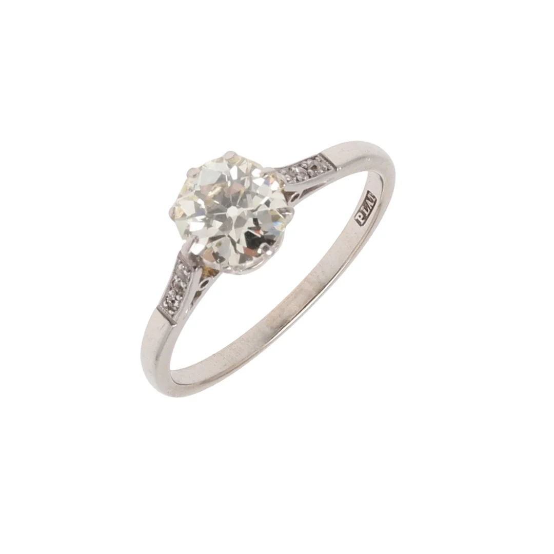 A DIAMOND SOLITAIRE RING. — Rings — Lawrences Auctioneers
