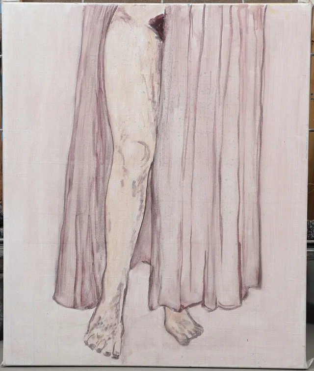 CHRISTIN OHLIN (1946-2025). Figur komposition, olja på duk.