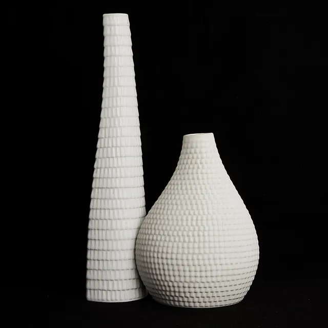 STIG LINDBERG. Vaser, 2 st., "Reptil", Gustavsberg, 1950/60-tal, stengods med glasyr i carrara.