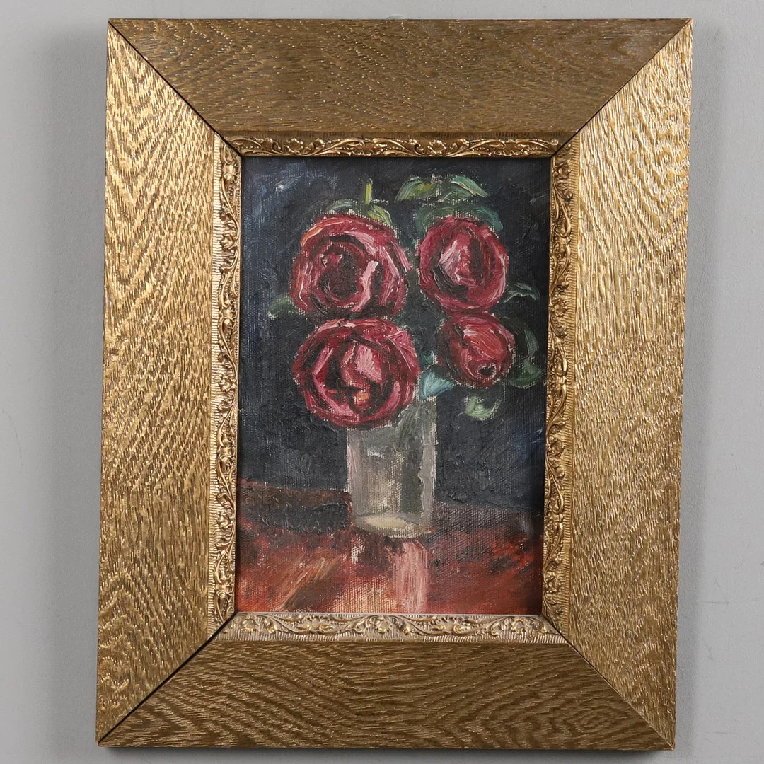 PATRIK REUTERSVÄRD. OLJA PÅ DUK, stilleben med rosor, signerad och daterat á tergo -1918. — Paintings — Örebro Stadsauktioner
