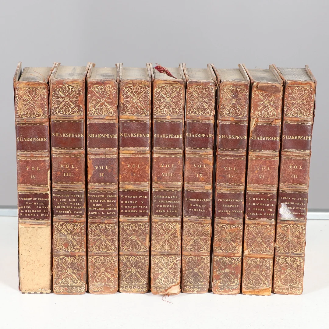WILLIAM SHAKESPEARE. The Plays of, 9 Volumes, 1805. — Books — Lawrences Auctioneers