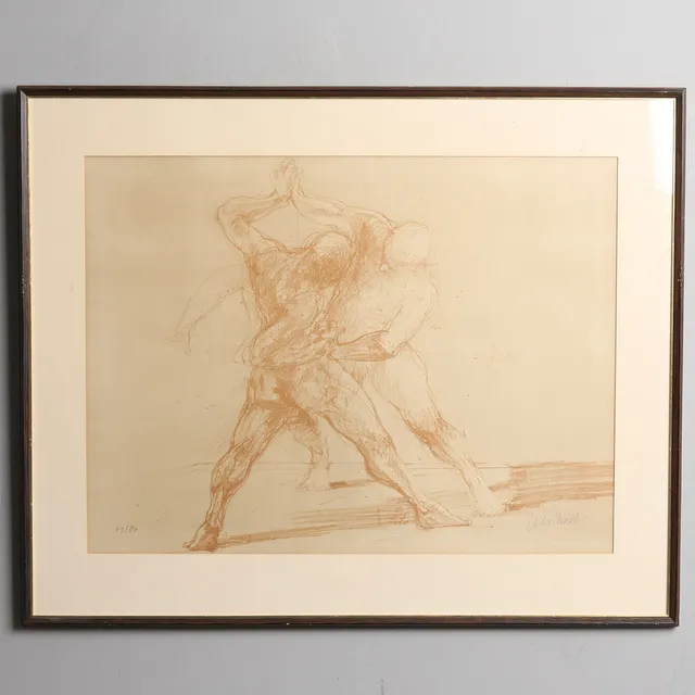 CLAUDE WEISBUCH. LITOGRAFI, "Brottare", No. 79/250, signerad.