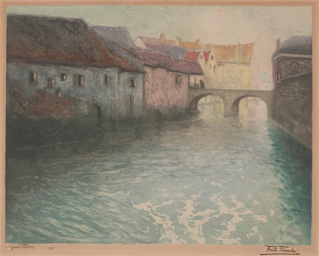 Thaulow, Frits — "Gammel fabrikk (Vieille fabrique)" — Kunst/Grafikk — Blomqvist