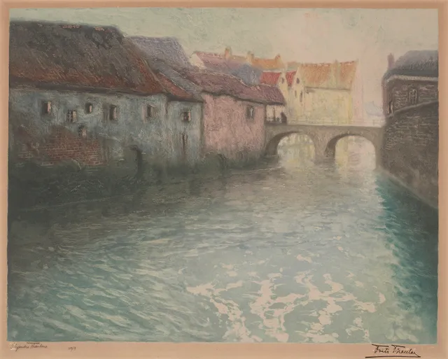Thaulow, Frits — "Gammel fabrikk (Vieille fabrique)"