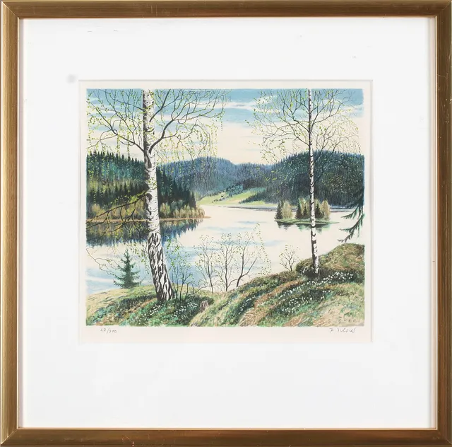 PER JULIUS. Landskap, litografi, signerad och numrerad 47/300.
