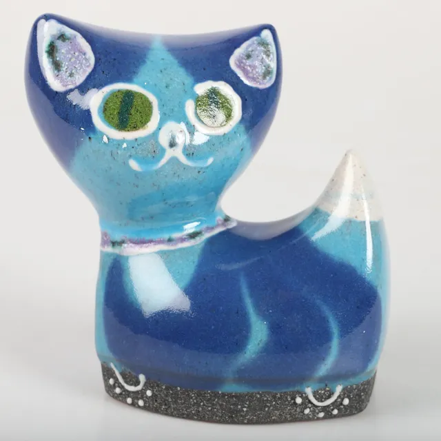 THOMAS HELLSTRÖM. Figurin, katt, keramik, Nittsjö.
