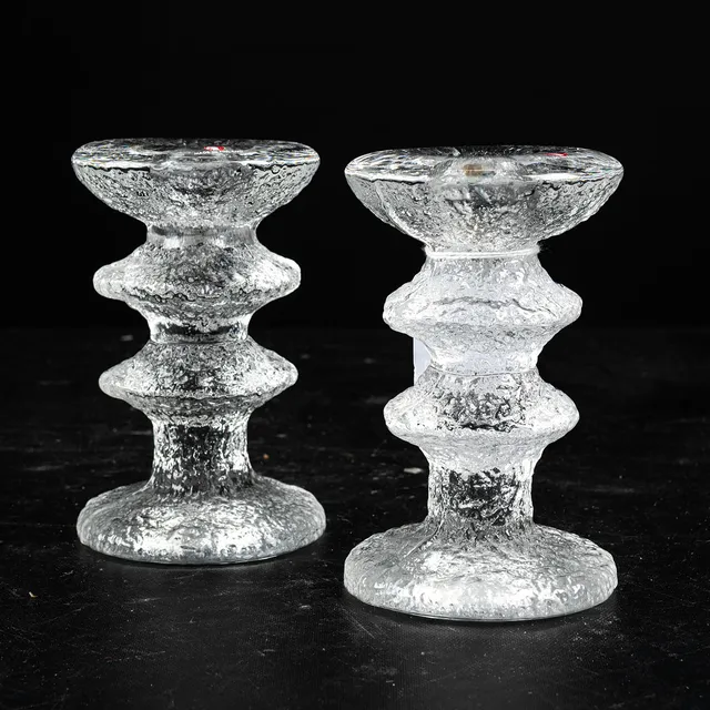 TIMO SARPANEVA. Ljusstakar, 1 par, " festivo " iittala, Finland.