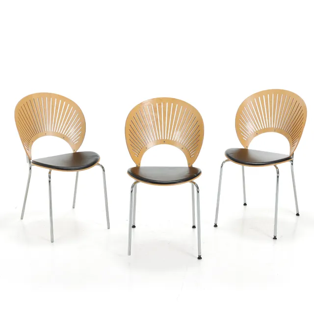 Nanna Ditzel for Fredericia Furniture. 'Trinidad', set of three chairs, model 3398 (3)