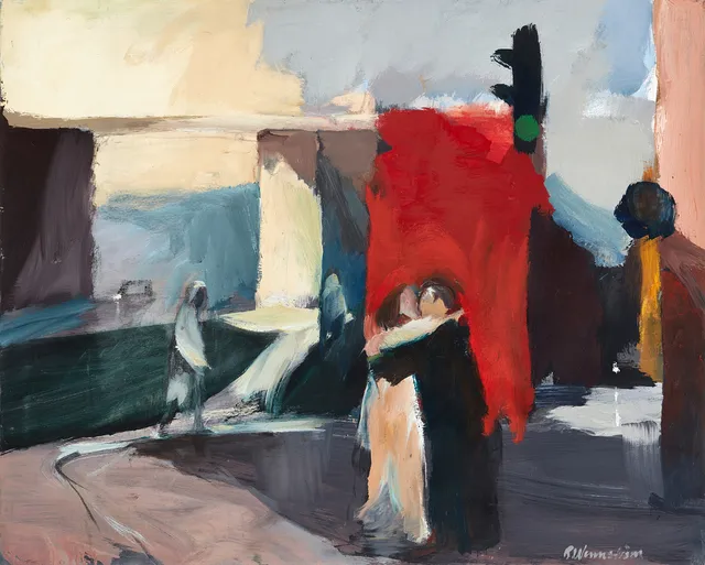 BERNDT WENNSTRÖM (född 1945), "Slussen - Avsked" - Stockholm, signerad, olja på duk.