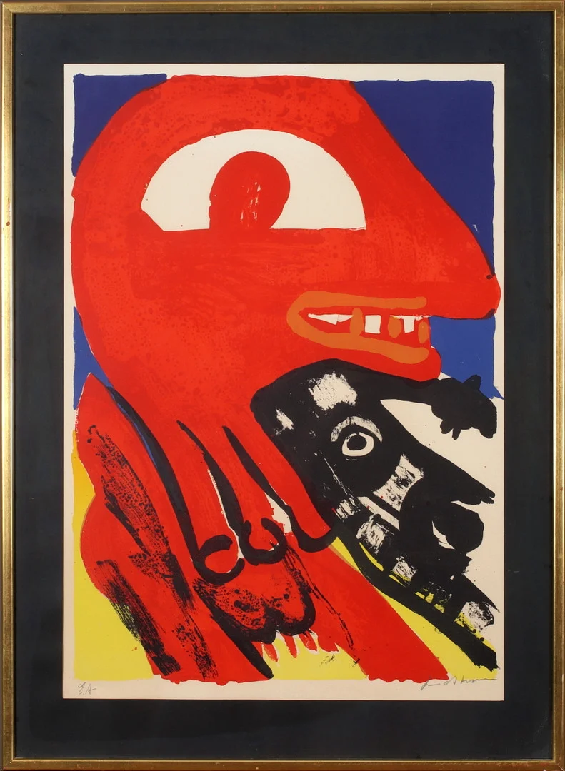 BENGT LINDSTRÖM. Komposition med figurer, litografi, signerad EA. — Engravings & Prints — Stadsauktion Sundsvall