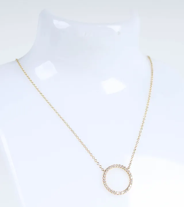P. Hertz. Necklace of 14 kt. gold with integrated diamond pendant