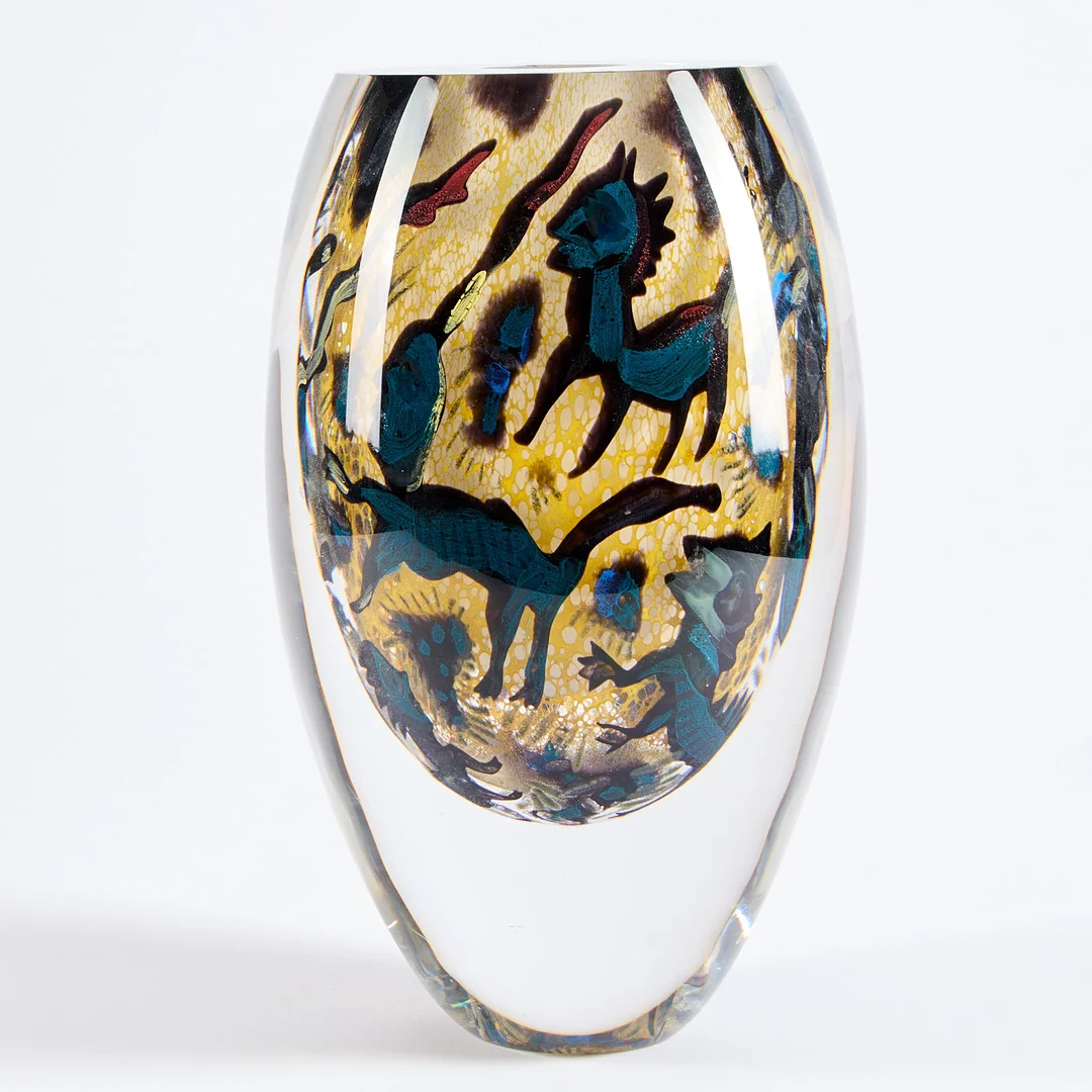 ULRICA HYDMAN-VALLIEN. Vas, "Kabale", unik, signerad Kosta Boda 1989. — Art glass — Uppsala Auktionskammare