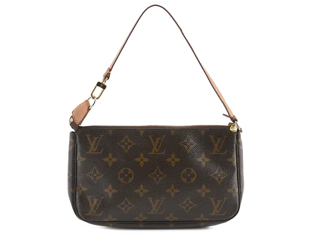 VÄSKA, LOUIS VUITTON, Pochette Accessories. monogram canvas, 21x12x4cm, slitage