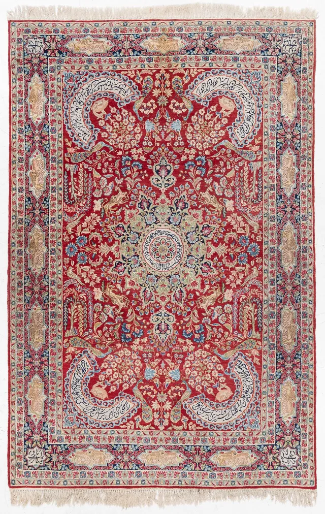 Matta, semiantik Kirman, ca 275 x 180 cm.