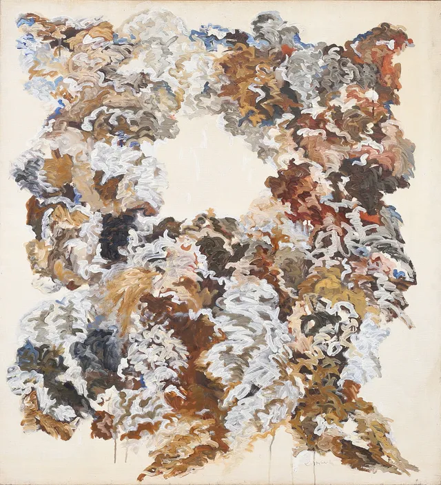 WALTER HUBER (1933-2016). "Vinter 1962", olja på duk, signerad.