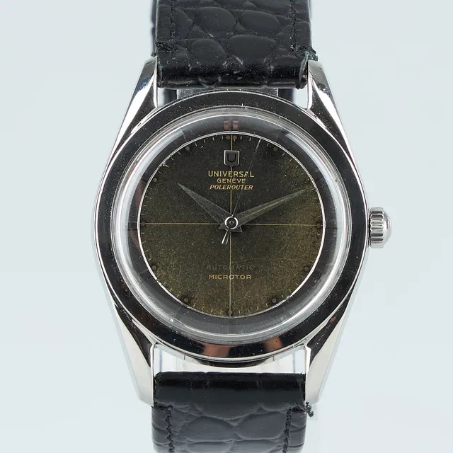 UNIVERSAL GENÈVE, Polerouter, 35 mm, stål, automatisk, plexiglas, 1950-tal.