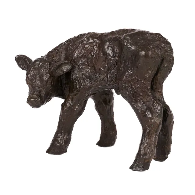 Gudrun Lauesen for Just Andersen: Calf, figurine of disco metal no. 2405