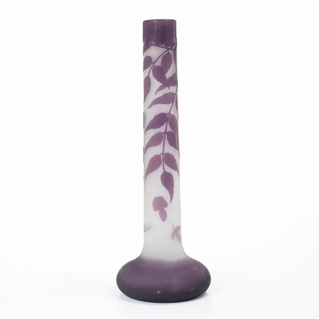 Emile Gallé, vas, överfångsglas, Nancy, Frankrike efter 1904.