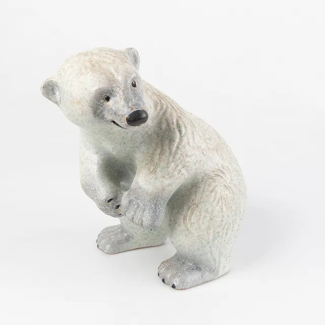 THOMAS HELLSTRÖM. Skulptur, isbjörn (modell 6089), Nittsjö Keramik, 500 ex.