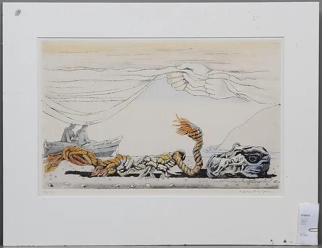 AXEL OLSON. Färgetsning, signerad och numrerad 42/260.