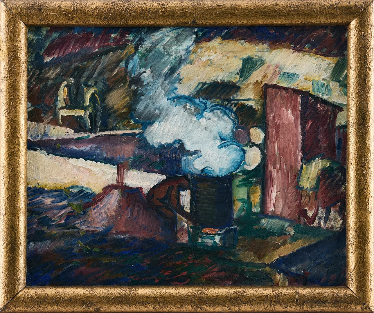 GÖSTA SANDELS. "Bygget". — Paintings — Stockholms Auktionsverk Göteborg