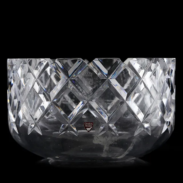 GUNNAR CYRÉN. SKÅL, glas, Orrefors "Sofiero" signerad, 1900-tal.