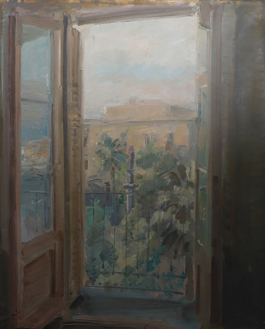 JULIÁN GRAU SANTOS. "Balcón abierto". — Paintings — Balclis