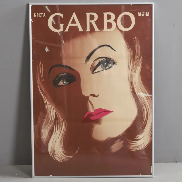GRETA GARBO, filmaffisch. J.Olsens Lito Stockholm 1953.