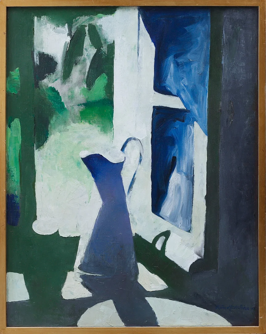BJÖRN HALLSTRÖM. Komposition, olja på duk, signerad och daterad -66. — Paintings — Göteborgs Auktionsverk
