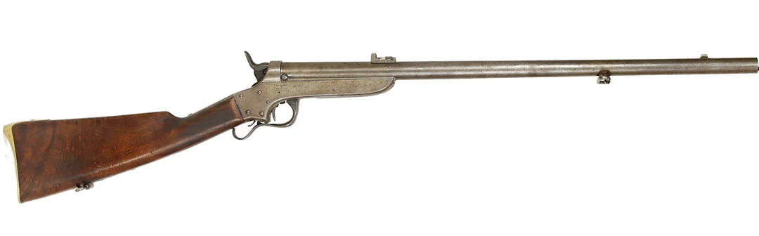 KULGEVÄR, Enkelskott, fabrikat Sharps & Hankins, modell 1862 Carbine 2nd (Navy?), kaliber .52 CF, tillv.nr 5864. — Rifles — Walter Borg