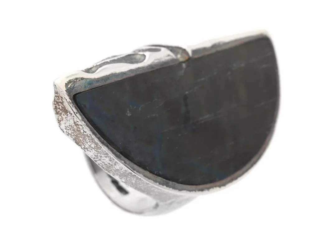LAPPONIA, ring, Honka, sterlingsilver, labradorit, Zoltan Popovits, Finland 1991, stl 16,75 mm, vikt 17,3 g. — Smycken/Ring — Kaplans