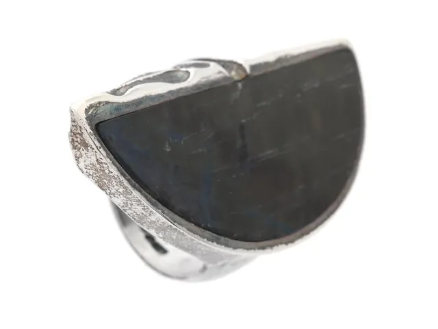 LAPPONIA, ring, Honka, sterlingsilver, labradorit, Zoltan Popovits, Finland 1991, stl 16,75 mm, vikt 17,3 g.