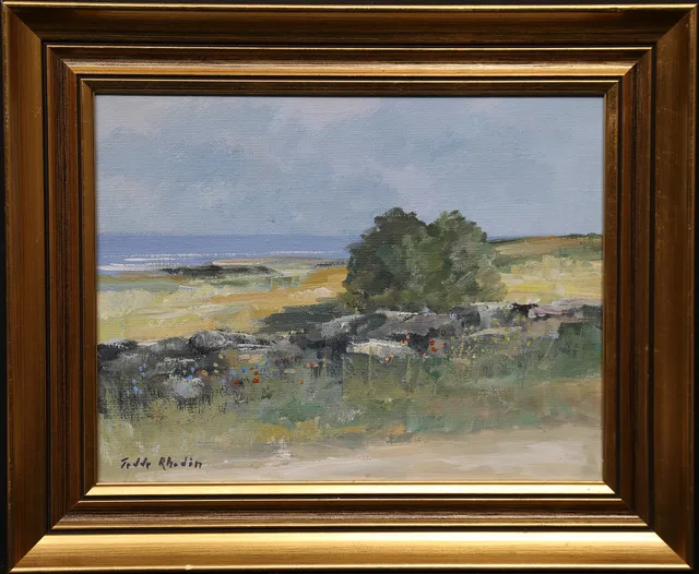 TEDDE RHODIN. Landskap. Olja på duk, signerad.