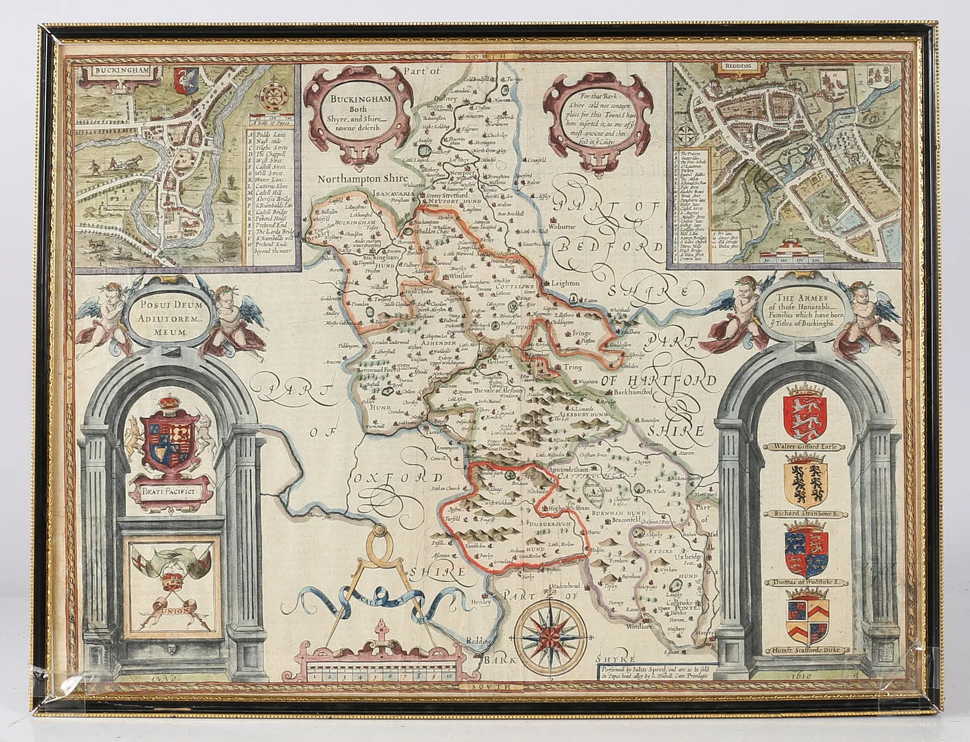 JOHN SPEEDE (1552-1629) "BUCKINGHAMSHIRE". — Maps — Bishop & Miller