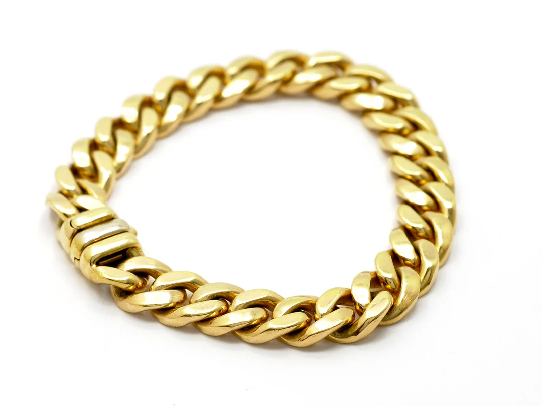 ARMBAND, 18K guld, pansarlänk, längd 19,5 cm, vikt 71,5 g — Smycken/Armband — Kaplans