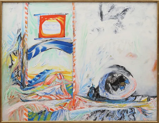 YASSE TABUCHI. "Lumiere blanche" 89x116 cm, oil on canvas, signed Tabuchi.