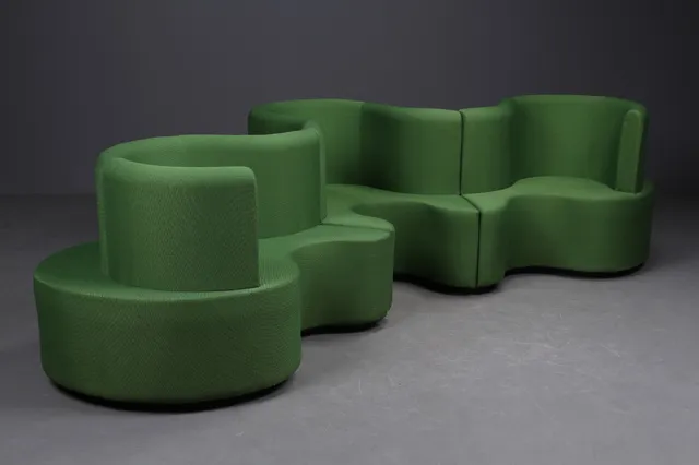 Verner Panton. Fritstående modulsofa, 'Cloverleaf' (3)
