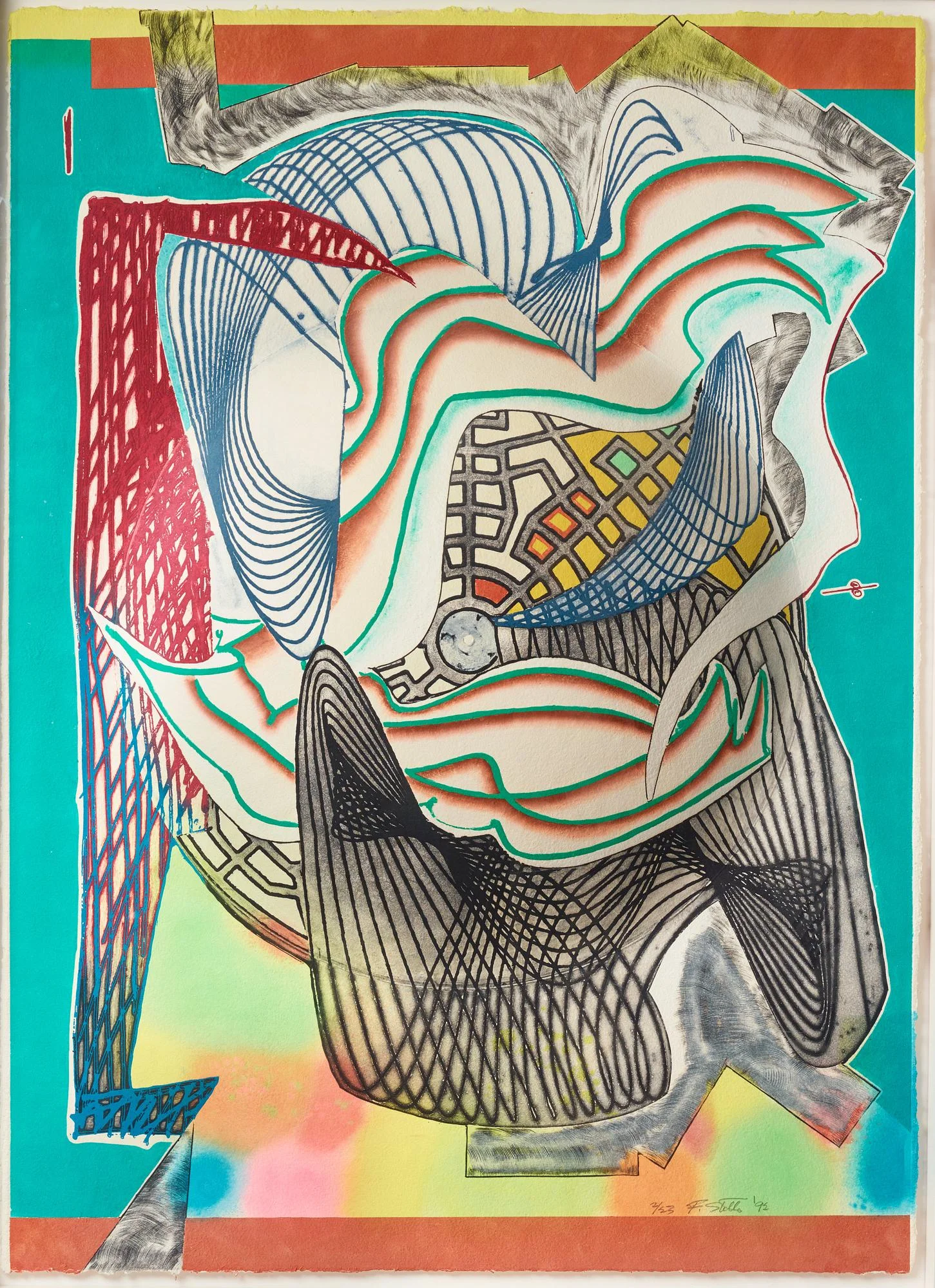 Frank Stella, "The Funeral (Dome)" ur: "Moby Dick Domes Series". — Bukowskis