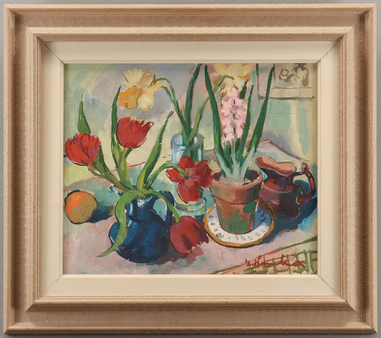 UNO HUBERT KARLSSON. olja på pannå, signerad. — Paintings — Karlstad Hammarö Auktionsverk