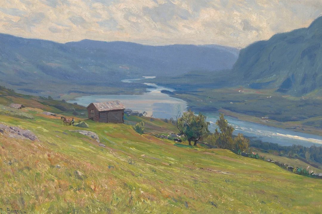 Borgen, Fredrik — Sommer i Gudbrandsdalen — Kunst/Maleri — Blomqvist