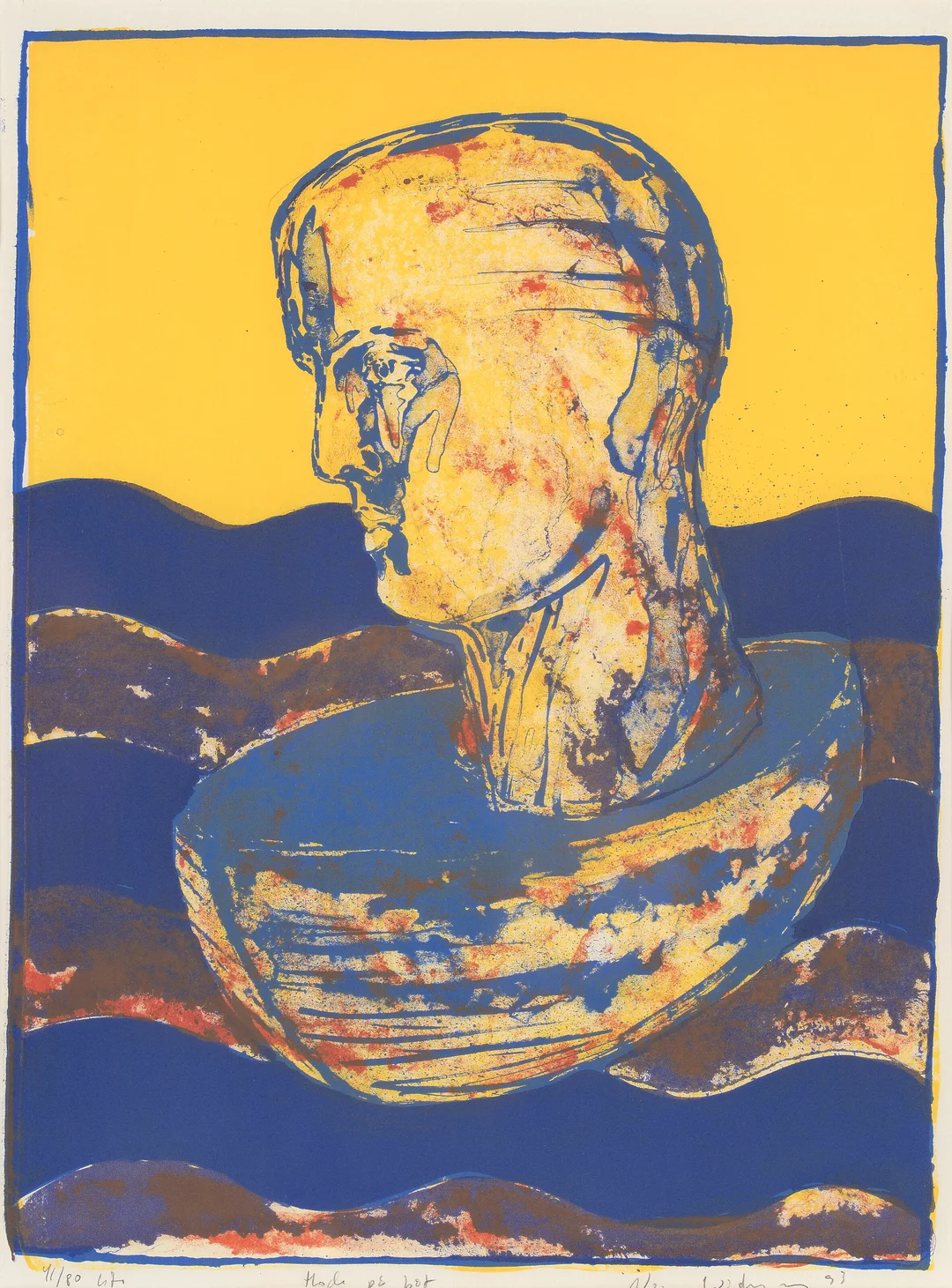 Widerberg, Nico — "Hode på båt" 1993 — Kunst/Grafikk — Blomqvist