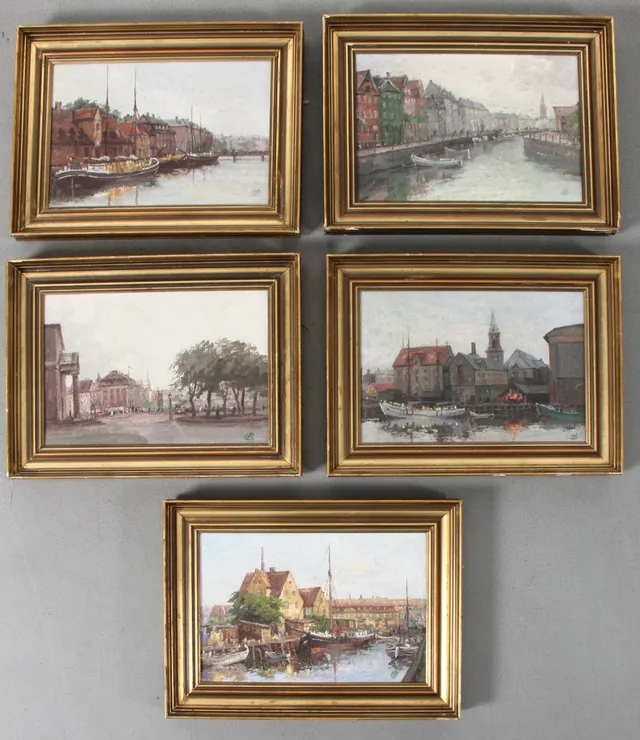 Jens Sinding Christensen. Fem kanalpartier samt Københavns Byret, Nytorv (5)