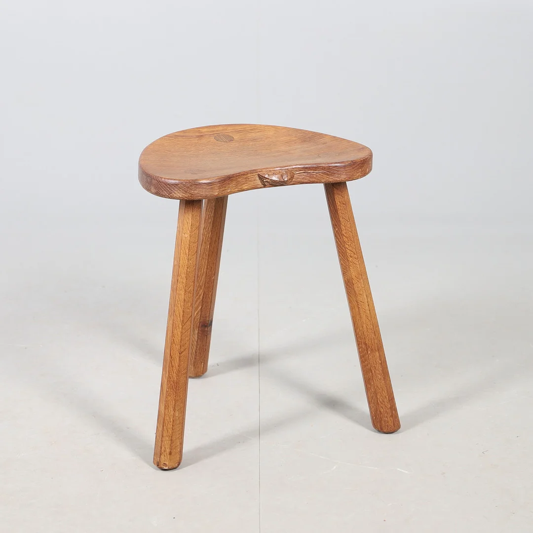 ROBERT THOMPSON OF KILBURN - MOUSEMAN STOOL. — Armchairs & Chairs — Lawrences Auctioneers